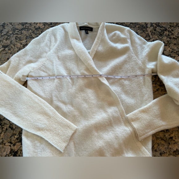 Banana Republic Wool Blend Aire Yarn Faux Wrap Sweater - Picture 3 of 6